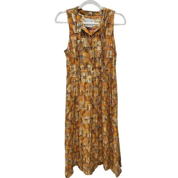 Anthropologie Goldspun Paisley Midi Dress - Picture 5 of 6